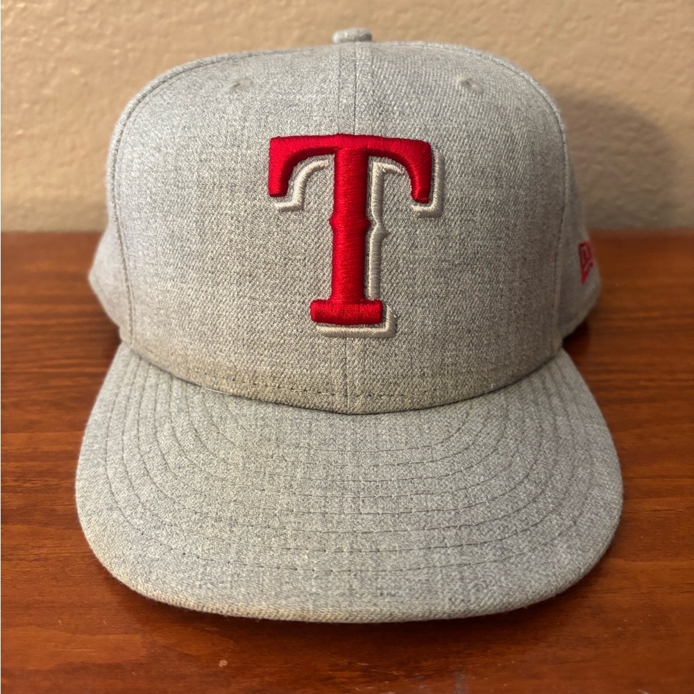 New Era Gray and Red Rangers Hat
